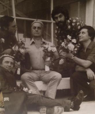 Валерий Золотухин, Владимир Высоцкий, Юрий Любимов, Борис Хмельницкий и Вениамин Смехов Валерий Золотухин, Владимир Высоцкий, Юрий Любимов, Борис Хмельницкий и Вениамин Смехов