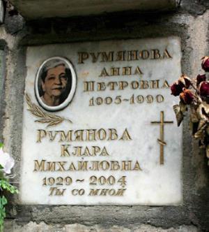 Могила Клары Румяновой Могила Клары Румяновой